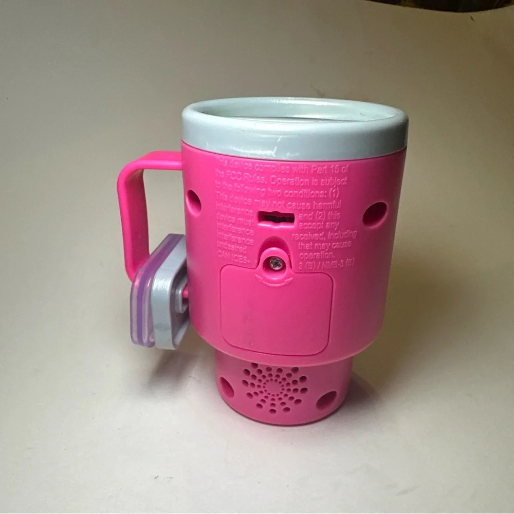 Fisher Price Laugh & Learn Wake Up & Learn Coffee Mug‎ Cup Pink Talking Singing